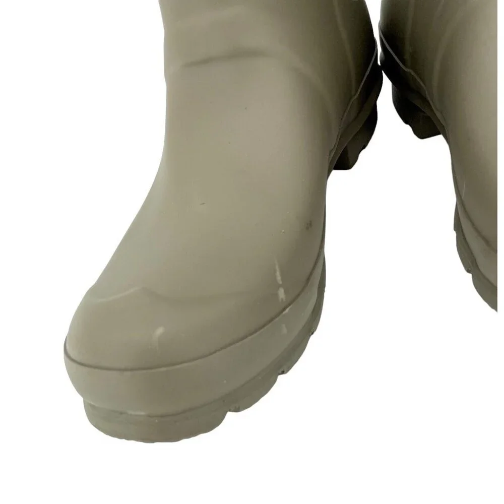 Hunter Original Tall Rain Boots Light Grey Stretch Back SZ 6 US 37 EU New